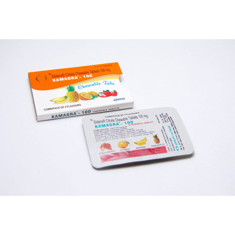 Виагра KAMAGRA CHEWABLE (Силденафил 100 мг) 4 таб. Виагра KAMAGRA CHEWABLE (Силденафил 100 мг) 4 таб.