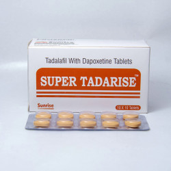 Пролонгатор SUPER TADARISE (Тадалафіл 20 мг + Дапоксетин 60 мг) 10 таб. Пролонгатор SUPER TADARISE (Тадалафіл 20 мг + Дапоксетин 60 мг) 10 таб.