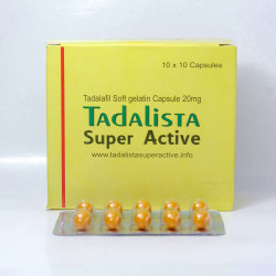 Сіаліс TADALISTA SUPER ACTIVE (Тадалафіл Гель 20 мг) 10 таб.